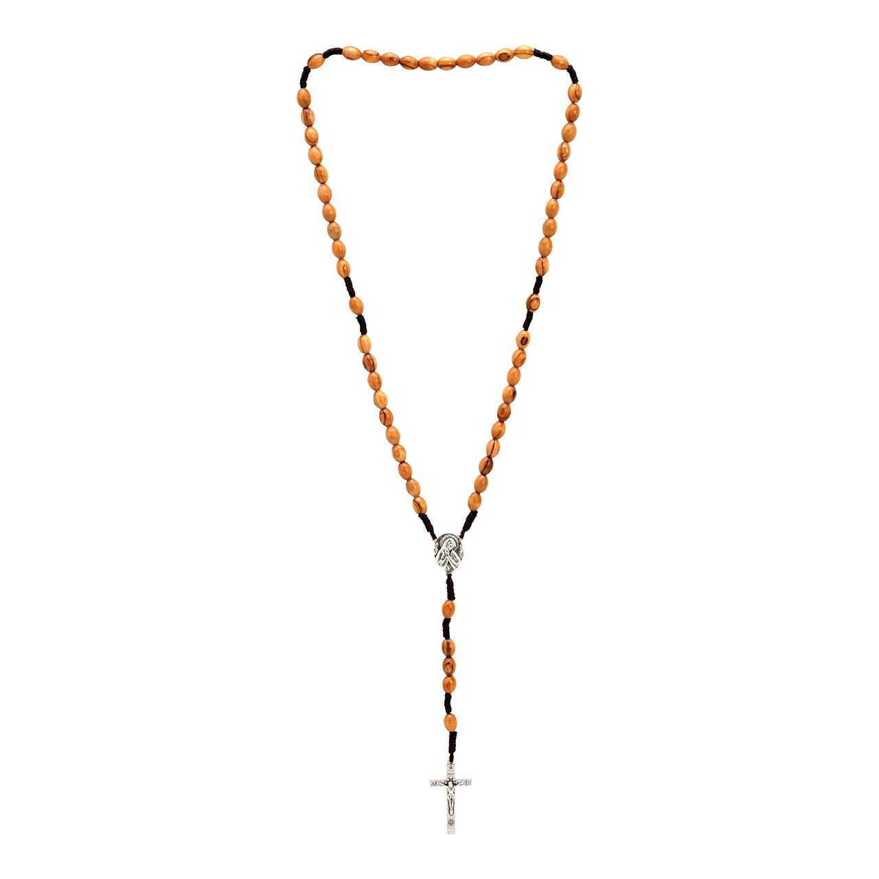 Olijfhouten rozenkrans bruin (B/H) 4x88cm Olijfhouten rozenkrans bruin (B/H) 4x88cm