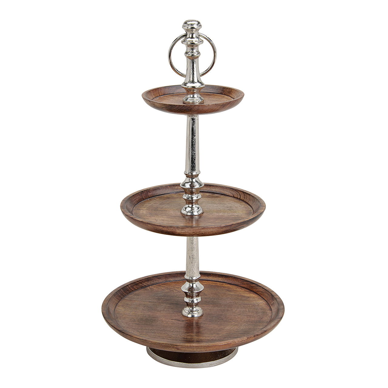 Etagere wood/metal threepart 52 x 30 cm diameter