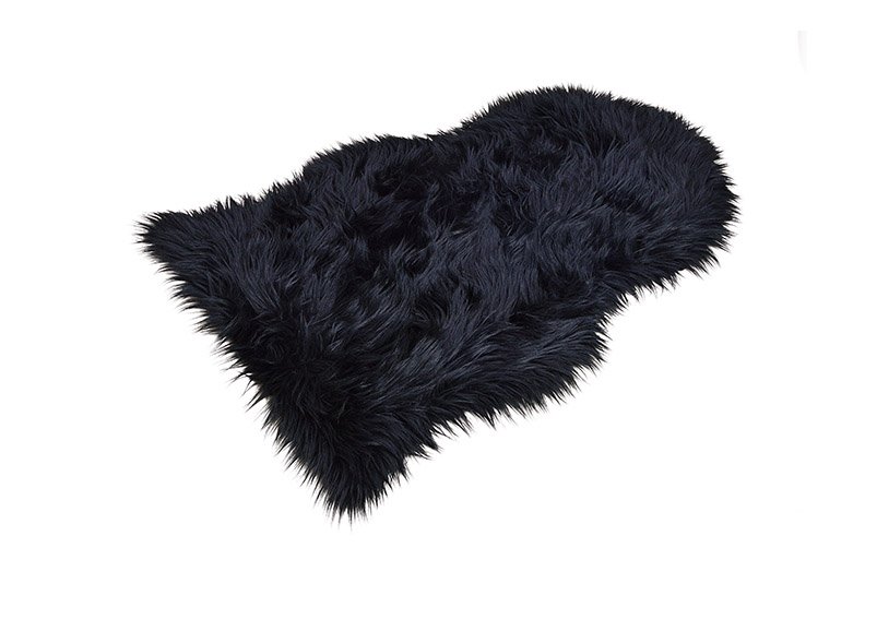 Faux fur black (w / h) 90x60cm