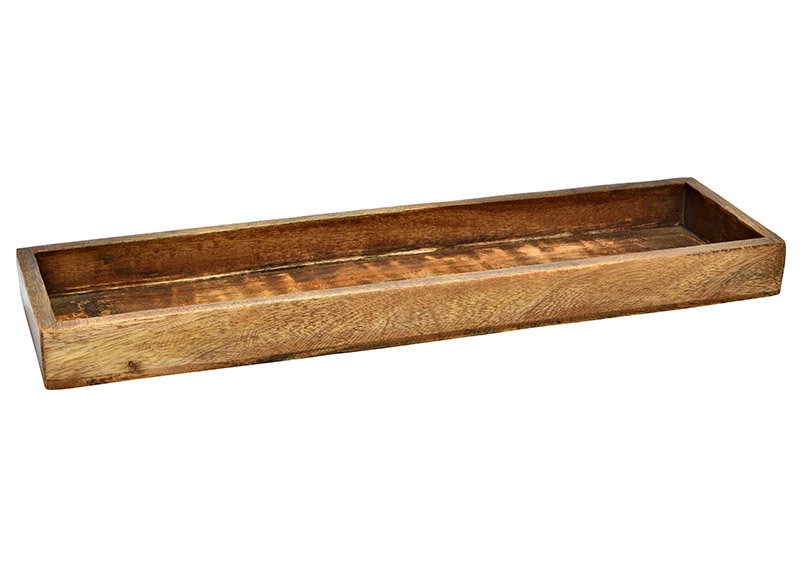 Mango wood tray brown (W/H/D) 50x5x15cm