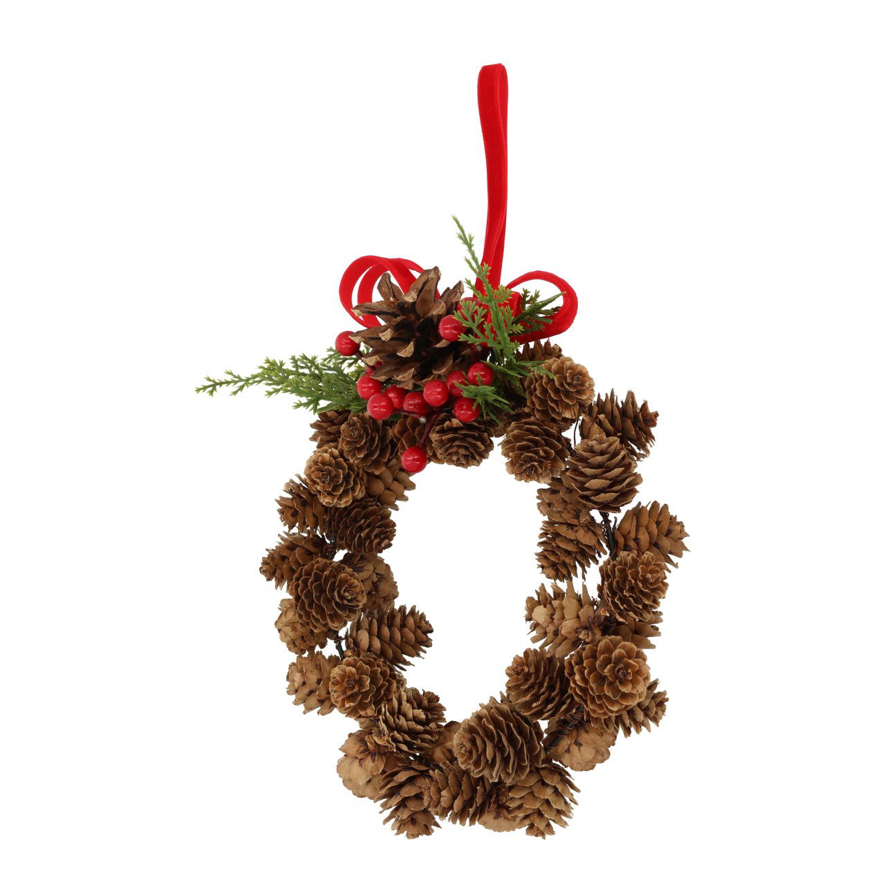 Hangkrans met kegels van natuurlijk materiaal, bruin (B/H/D) 20x21x5cm Pflanze, Baum