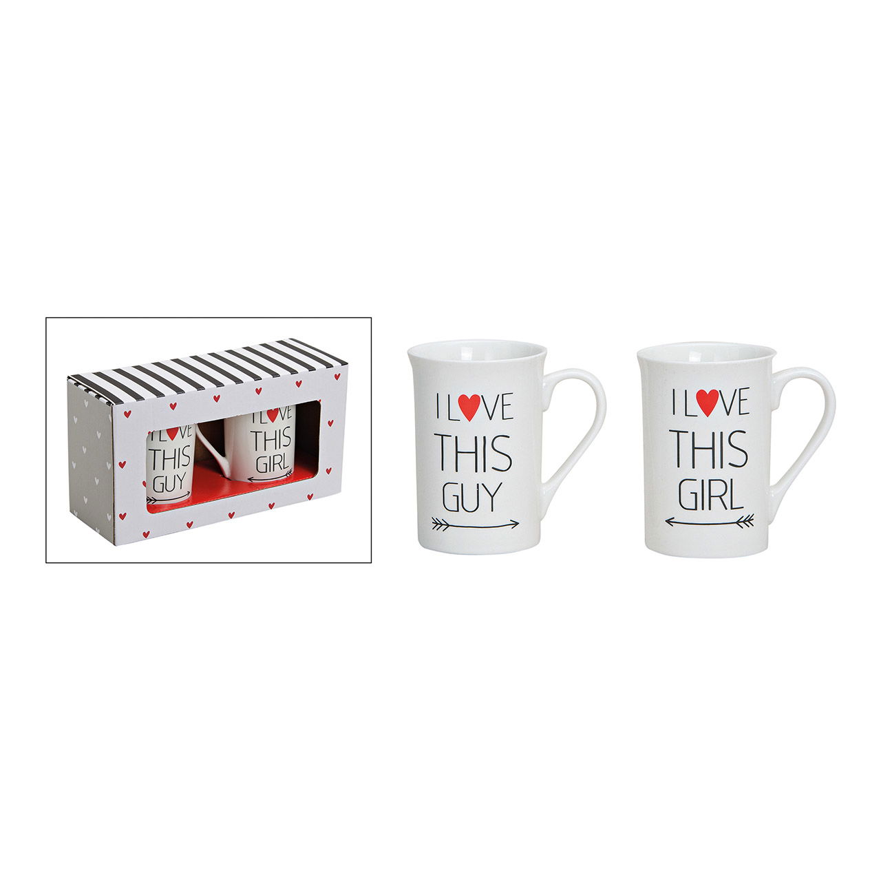 Becher-Set Girl/Guy aus Porzellan, 2-teilig, 10 cm Becher-Set Girl/Guy aus Porzellan, 2-teilig, 10 cm