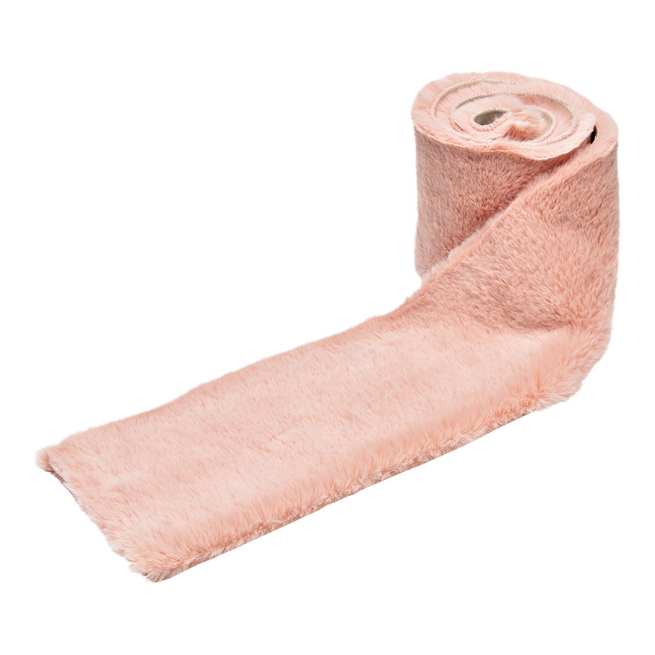 Table runner faux fur polyester pink (W/H/D) 160x2x15cm