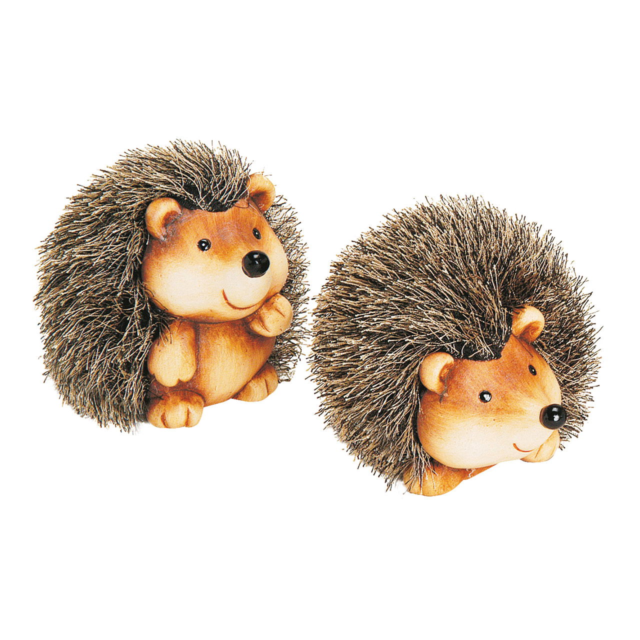 Igel aus Ton/Kunstfell, 2-fach, Braun Ø 12cm Tier, Igel, Säugetier