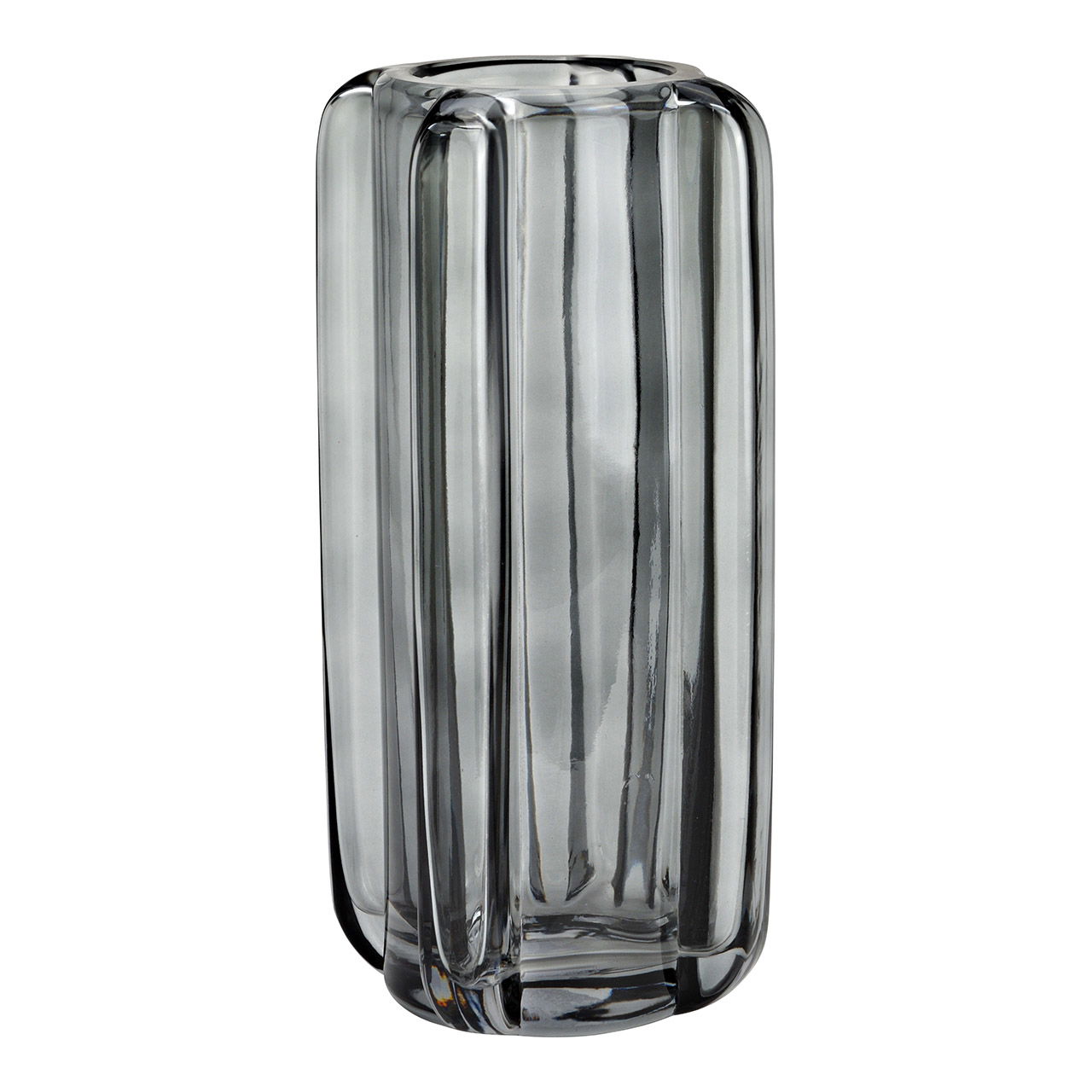 Vase aus Glas, Grau (B/H/T) 14x28x14cm Krug, Töpferei, Vase, Glas