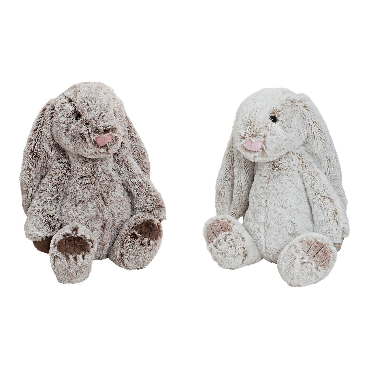 Lapin en peluche beige/brun, 2 couleurs, 30 cm