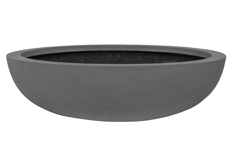 Fiberstone flower pot gray (W/H/D) 44x12x44cm