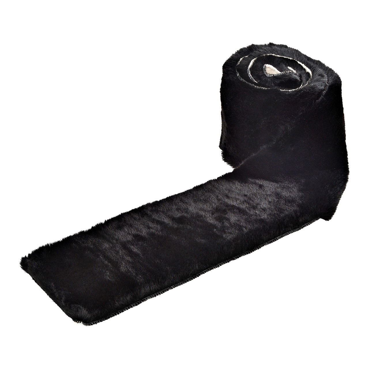 Tafelloper in imitatiebont van polyester zwart (B/H/D) 160x2x15cm Tafelloper in imitatiebont van polyester zwart (B/H/D) 160x2x15cm