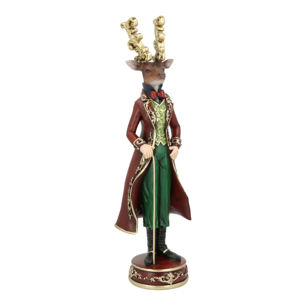 Reiterdeer Figur, Elchfigur, Statue, Weihnachtsdekoration, Maskottchenfigur