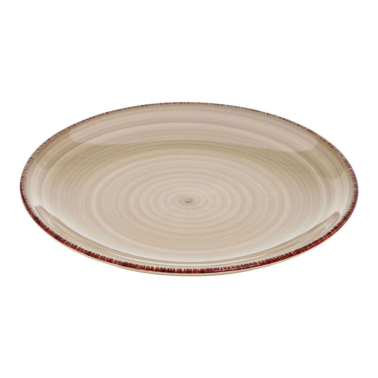 Assiette en faïence Beige (L/H/P) 19x2x19cm