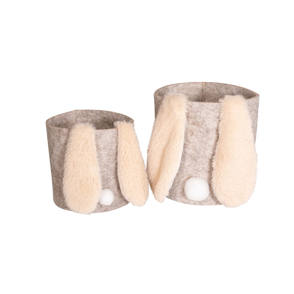 Coniglietto Cachepot, 2 pezzi/set, tessuto, 12,5x12,5x13cm/ 16x16x16cm, 1 pezzo, Manschette
