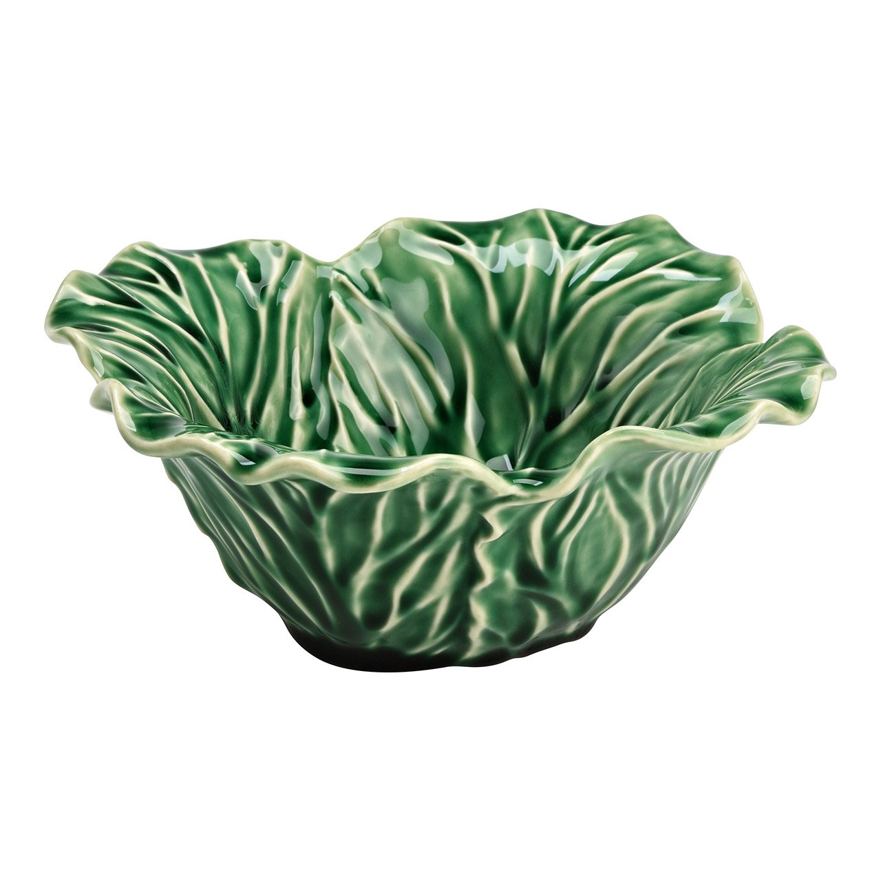 Schale Salat aus Porzellan grün (B/H/T) 20x8x20cm