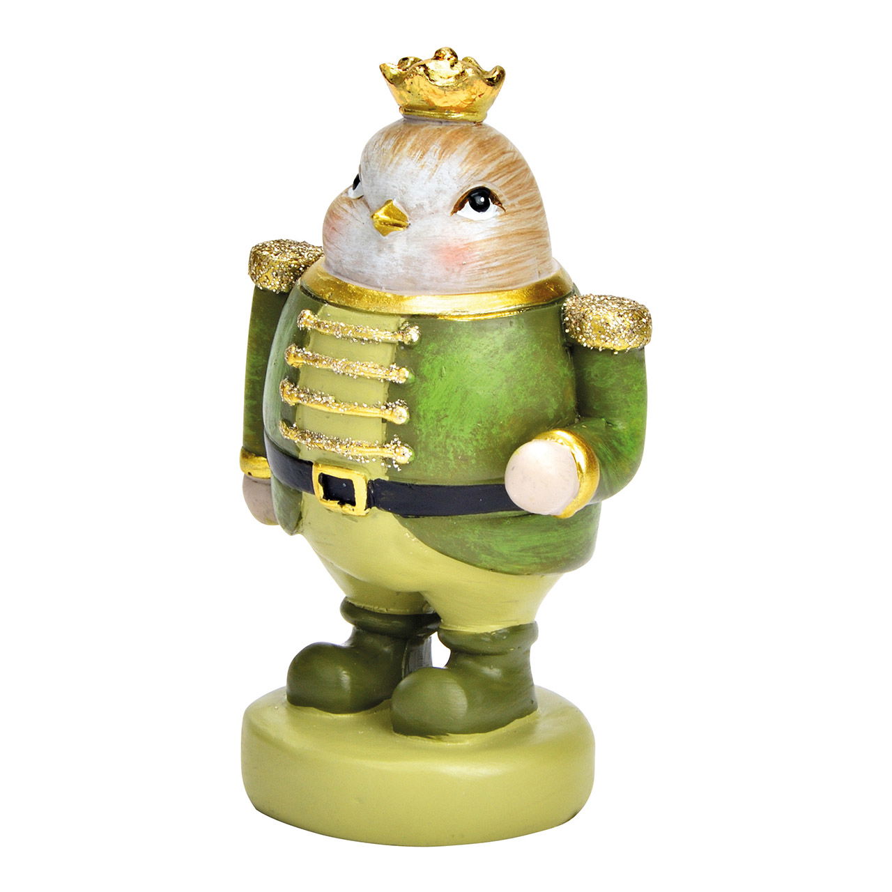 Bird made of poly green (W/H/D) 5x8x4cm Figur, Spielzeug, Nussknacker