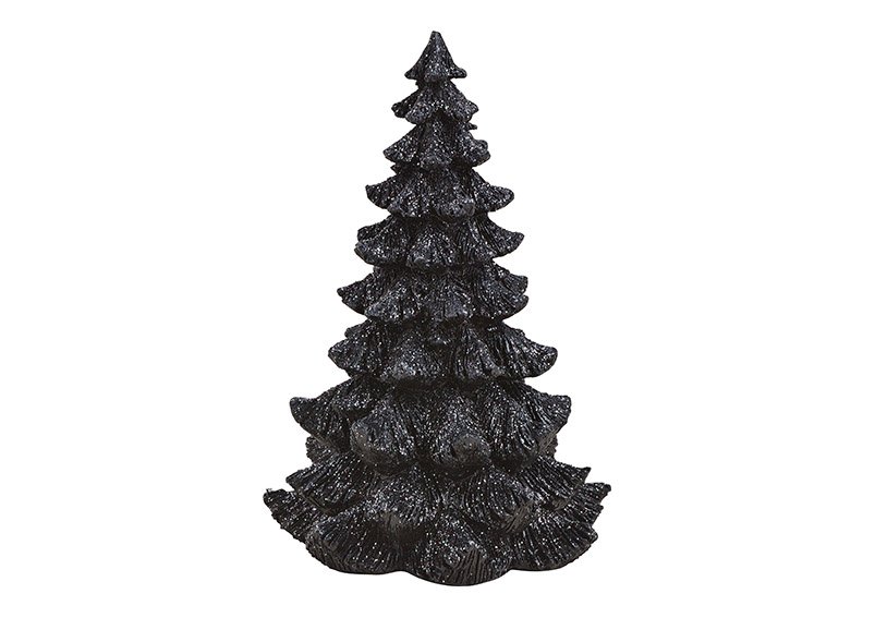 Tree polyresin, black (w/h/d) 18x25x18cm