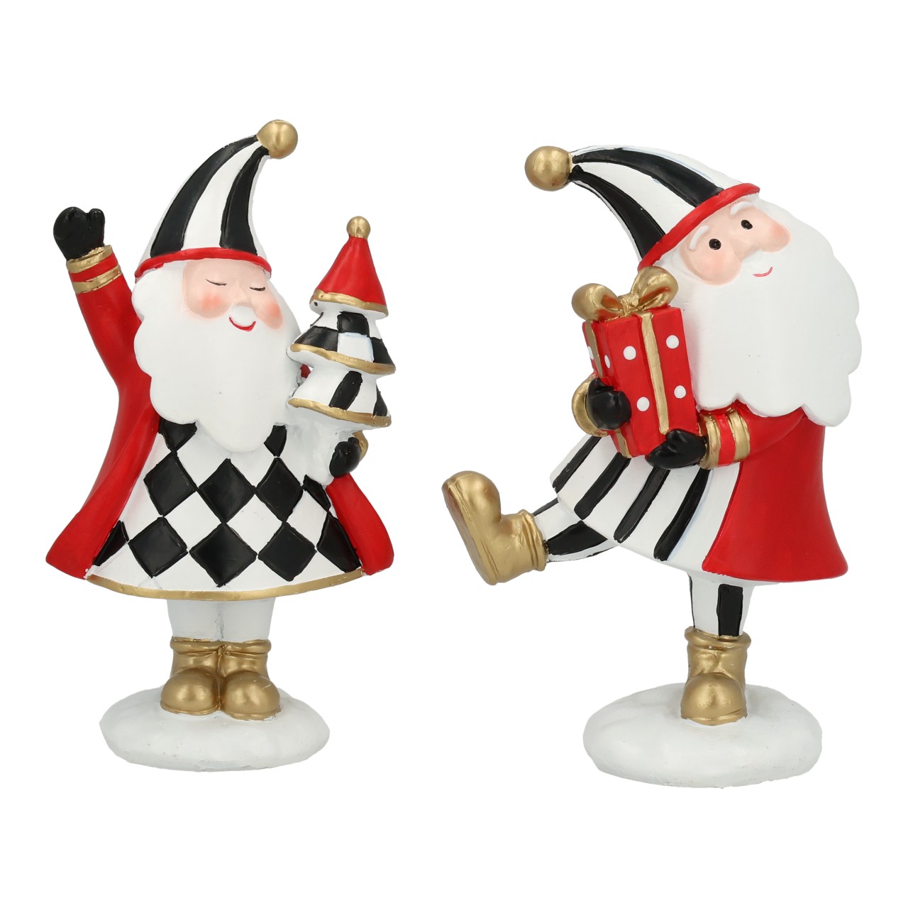 Papá Noel de circo de poliéster coloreado (A/A/P) 8x15x6cm Figur, Spielzeug, Nussknacker, Person