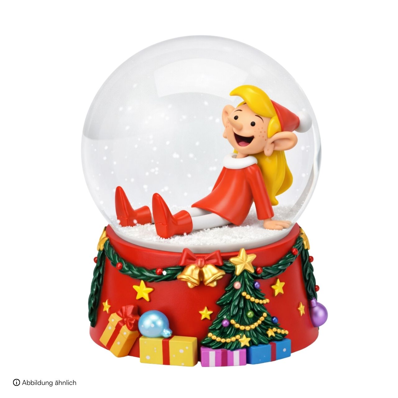 Schneekugel, Puppenkopf, Weihnachtsdeko, Kristallkugel, Geschenkdeko