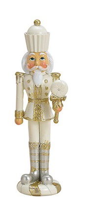 Nutcracker made of poly white, black 4-fold, (W/H/D) 6x17x5cm