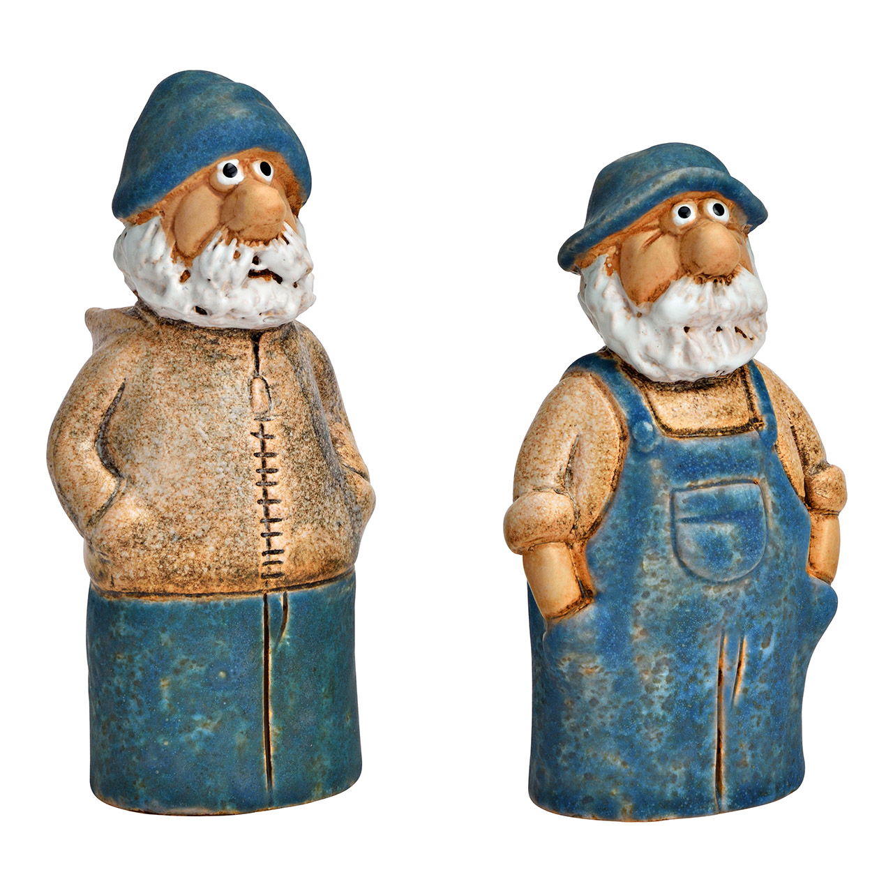Sailor made of stoneware blue 2-fold, (W/H/D) 7x16x6cm 7x15x6cm Sailor made of stoneware blue 2-fold, (W/H/D) 7x16x6cm 7x15x6cm