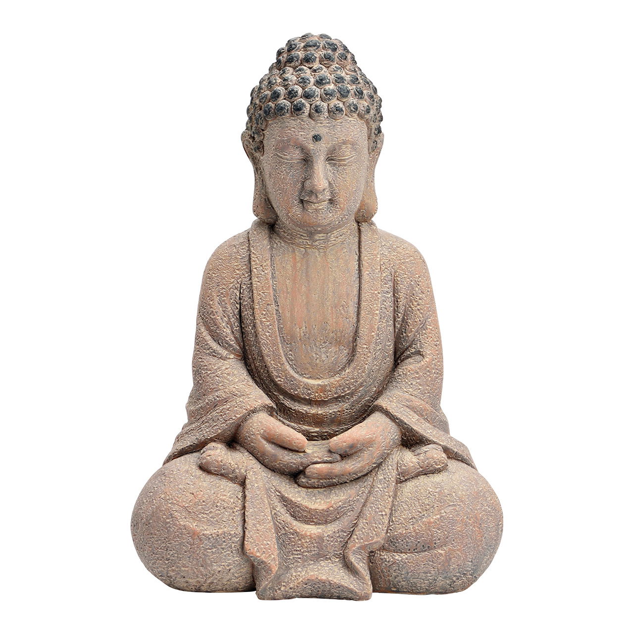 Bouddha en magnésie antique marron (L/H/P) 32x24x47cm Bouddha en magnésie antique marron (L/H/P) 32x24x47cm