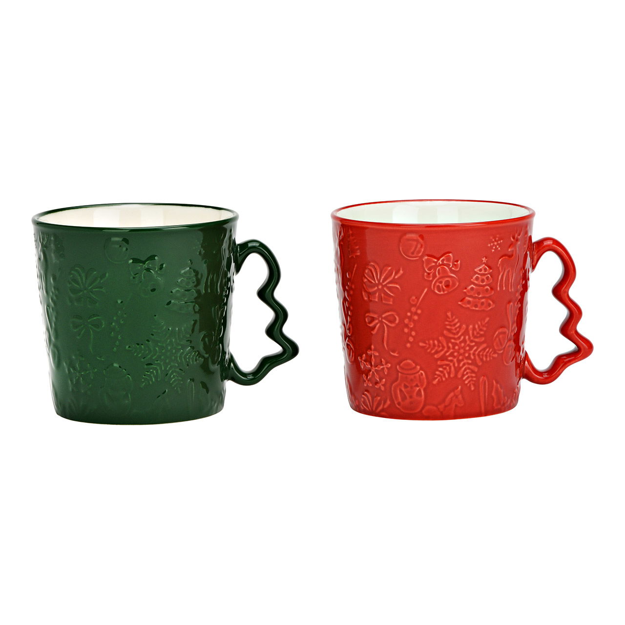 Mug Christmas decoration made of porcelain, 2-fold, red/green (W/H/D) 12x9x9cm 380ml Mug Christmas decoration made of porcelain, 2-fold, red/green (W/H/D) 12x9x9cm 380ml