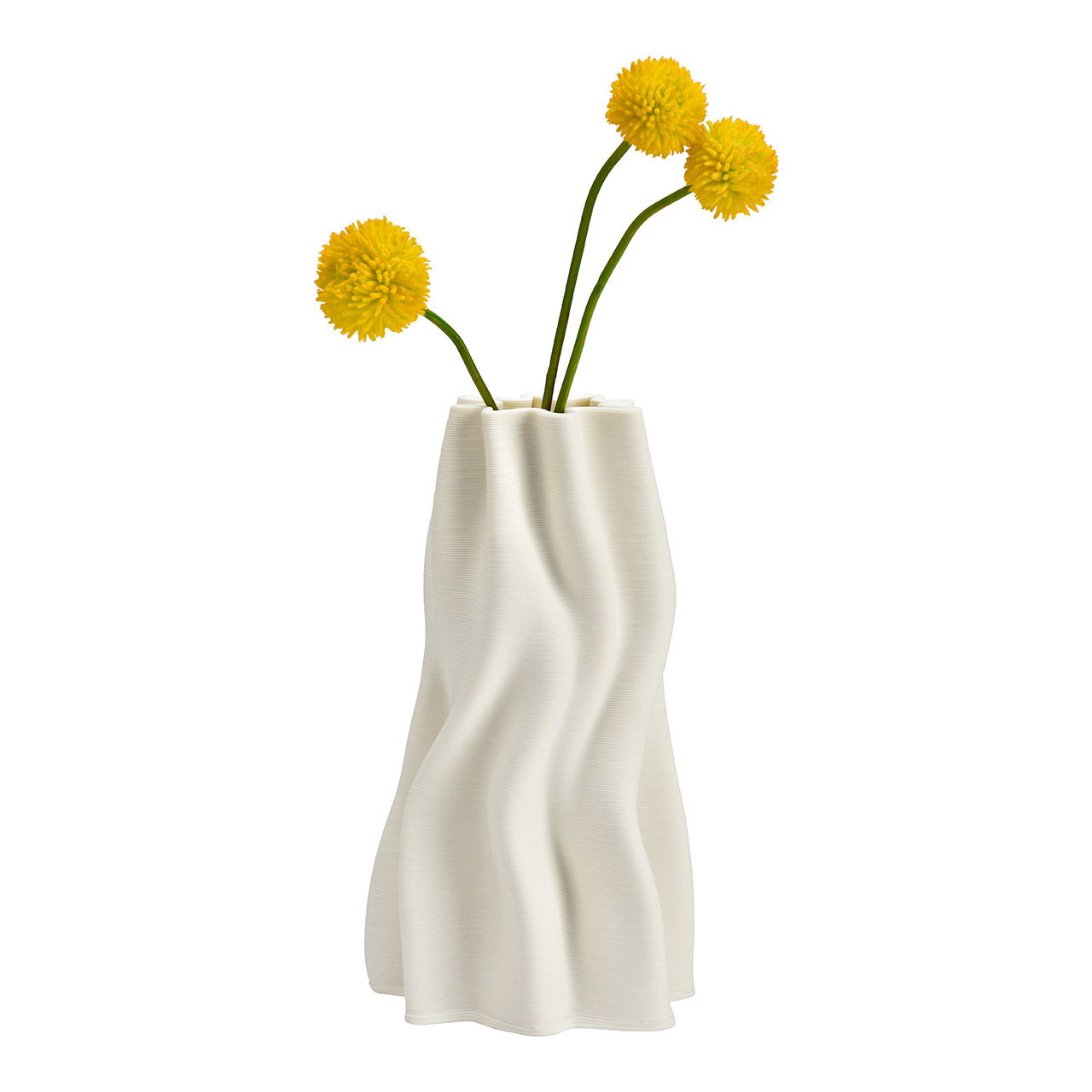 Vase imprimé en 3D en céramique, blanc (L/H/P) 12x22x10cm uniquement pour fleurs séchées Vase imprimé en 3D en céramique, blanc (L/H/P) 12x22x10cm uniquement pour fleurs séchées