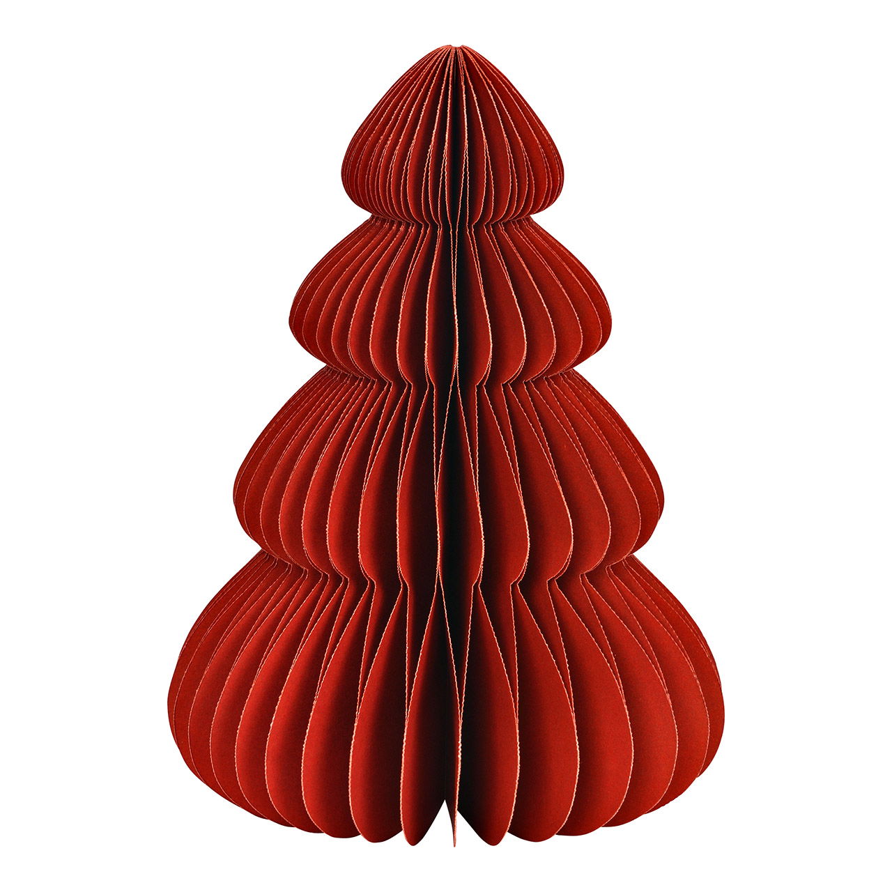 Tannenbaum Honeycomb aus Papier/Pappe, Rot (B/H/T) 14x20x14cm Kissen, Dekoration für Zuhause, Papier