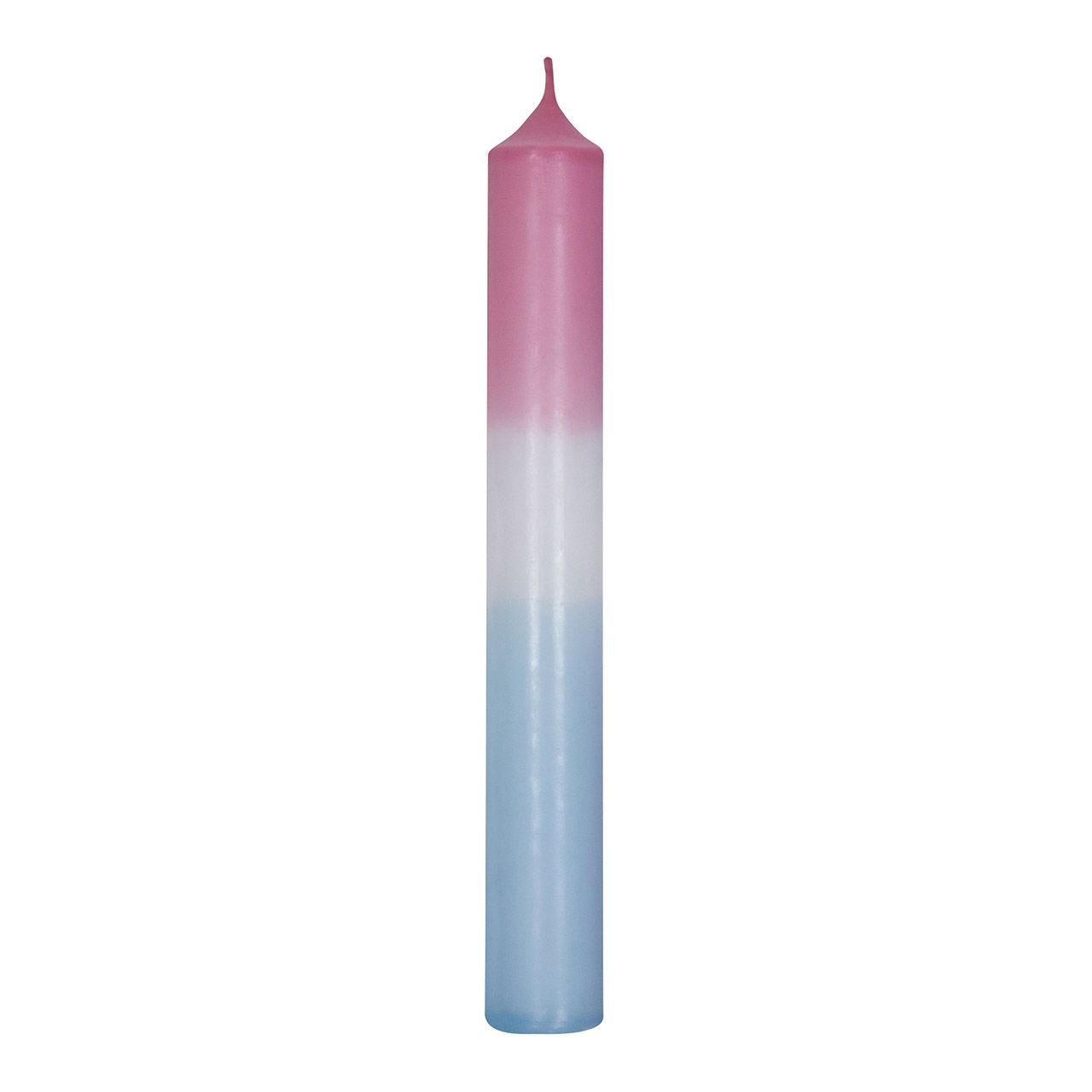 Stick candle DipDye color: pastel pink / ice blue (W / H / D) 2x18x2cm