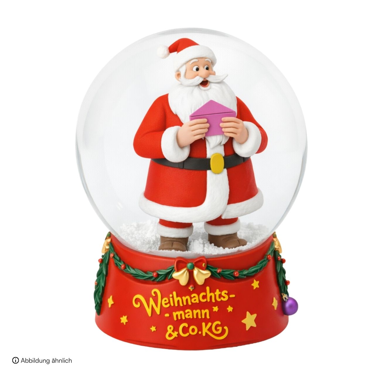 Weihnachtsmann, Schneekugel, Figur, Dekoration, Kugel