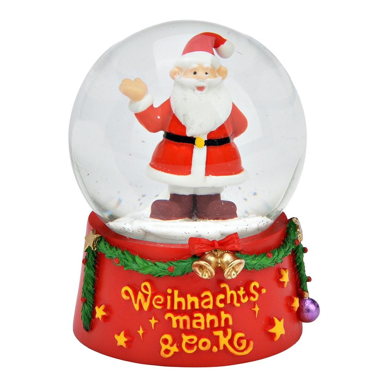 Weihnachtsmann, Schneekugel, Figur, Dekoration, Kugel, Schneekugel, Weihnachtsmann, Schneefall, Rot, Dekoration