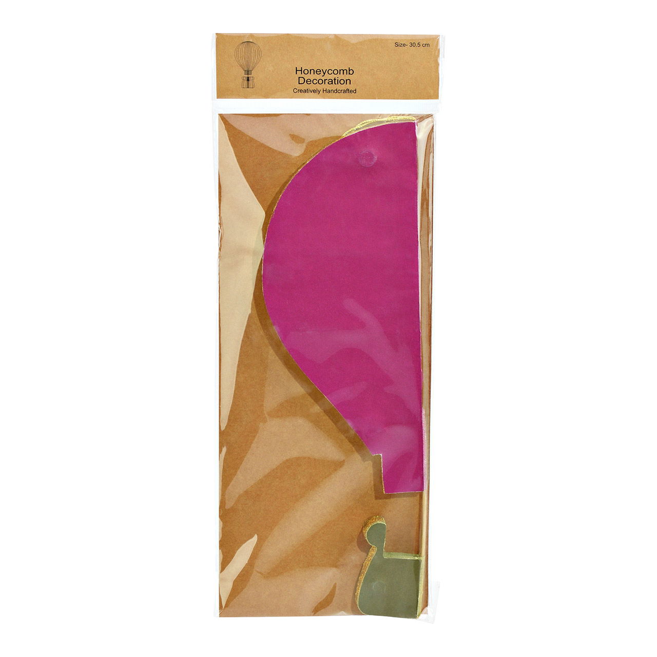 Hot air balloon hanger made of paper/cardboard, purple/pink (W/H/D) 19x30x19cm Hot air balloon hanger made of paper/cardboard, purple/pink (W/H/D) 19x30x19cm