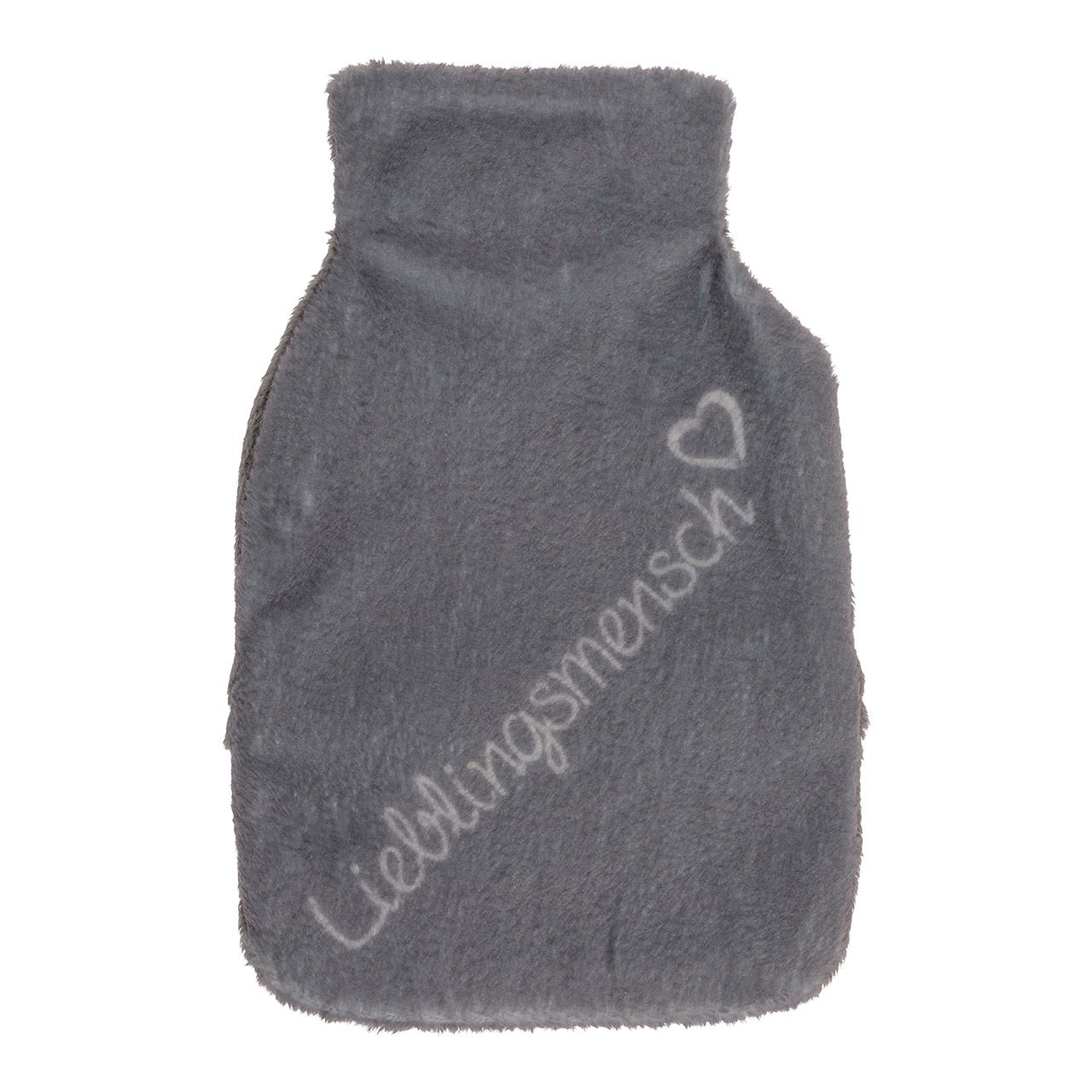 Pocketwarmer lievelingsmens, met fleece hoes grijs, wit 2-voudig, (w/h/d) 11x7x1cm