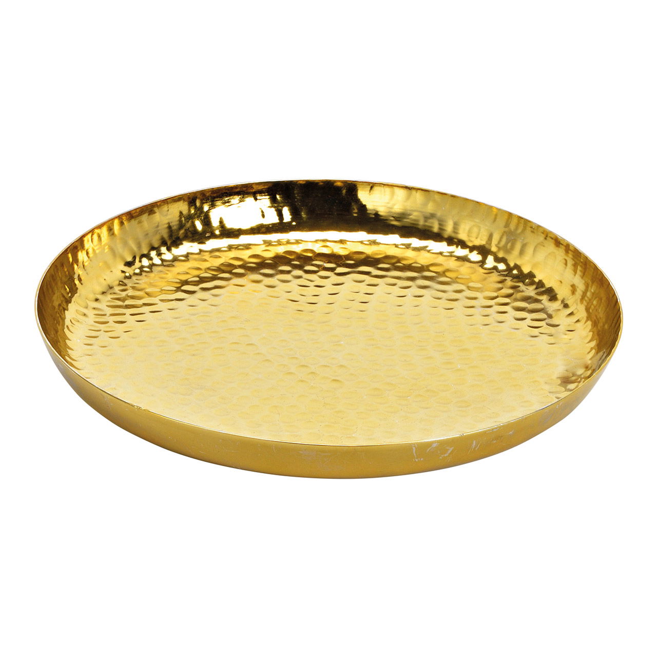 Deko Schale aus Metall, Gold (B/H/T) 30x3x30cm