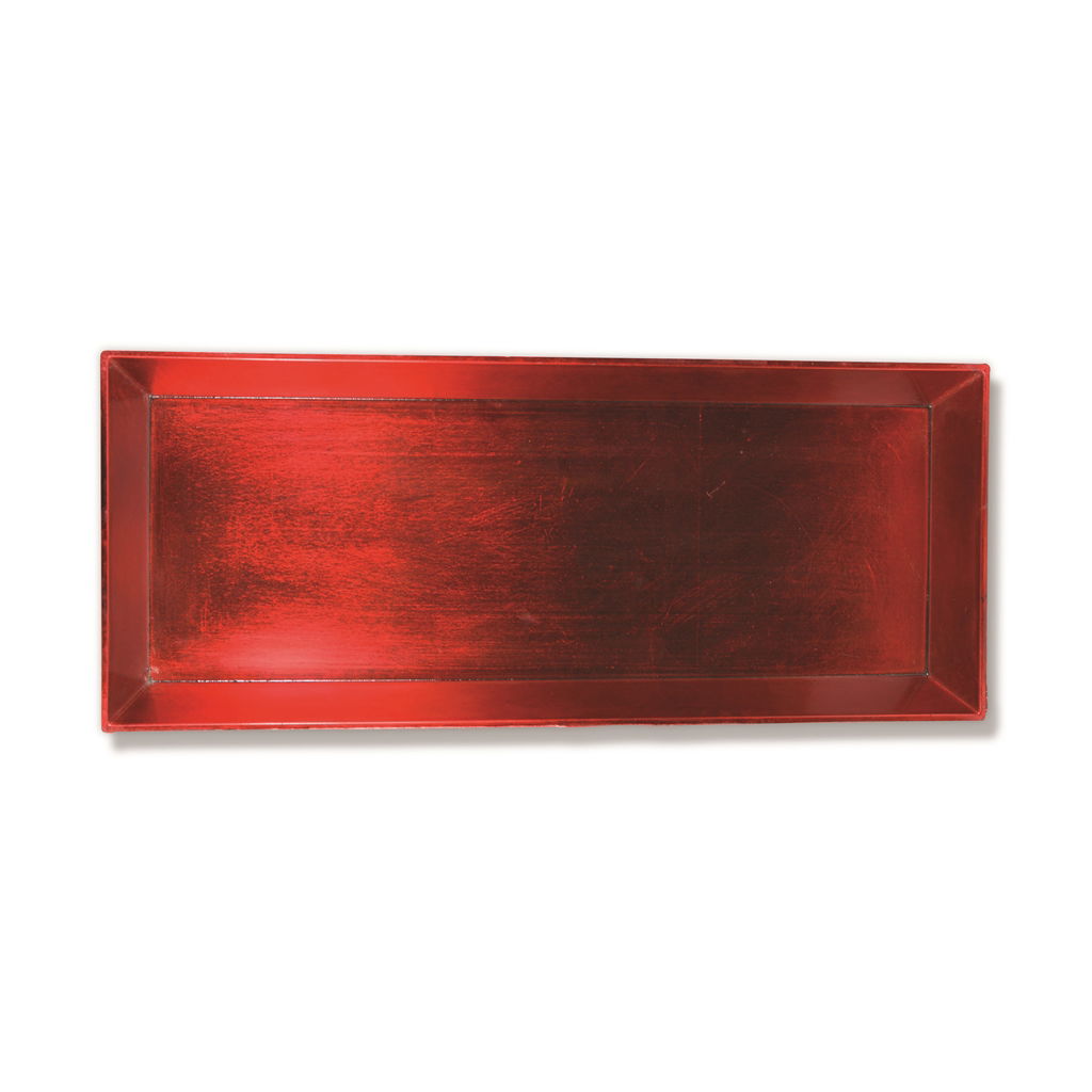 Ciotola quadrata, plastica, 50x20 cm, 1 pezzo, rosso Tablett