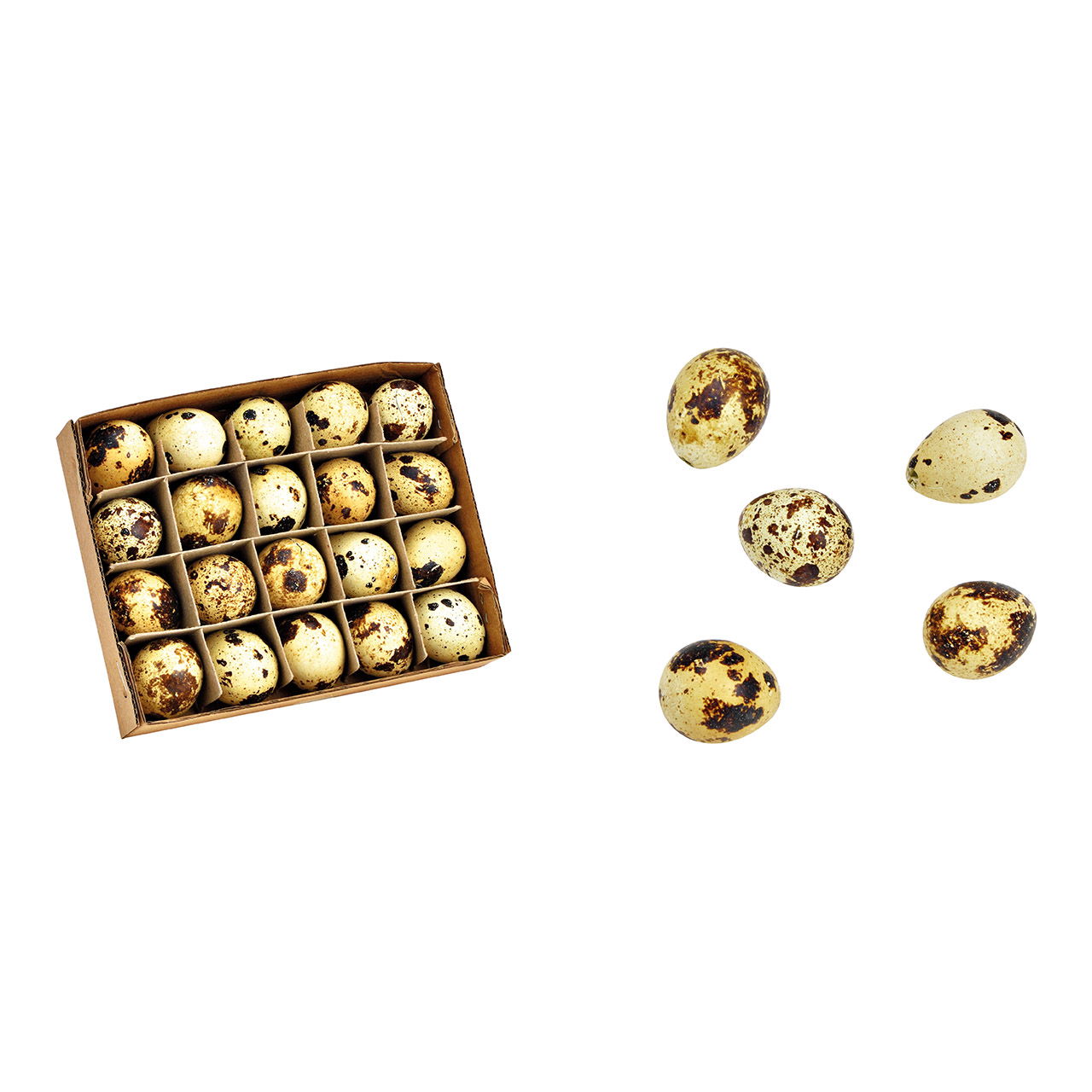 Set d'oeufs de Pâques 2x3x2cm, Nature oeufs de cire, set de 20, en matériau naturel (L/H/P) 14x3x12cm Ei, Essen