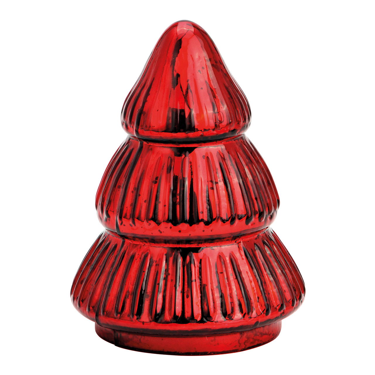 Tannenbaum aus Glas rot (B/H/T) 9x12x9cm