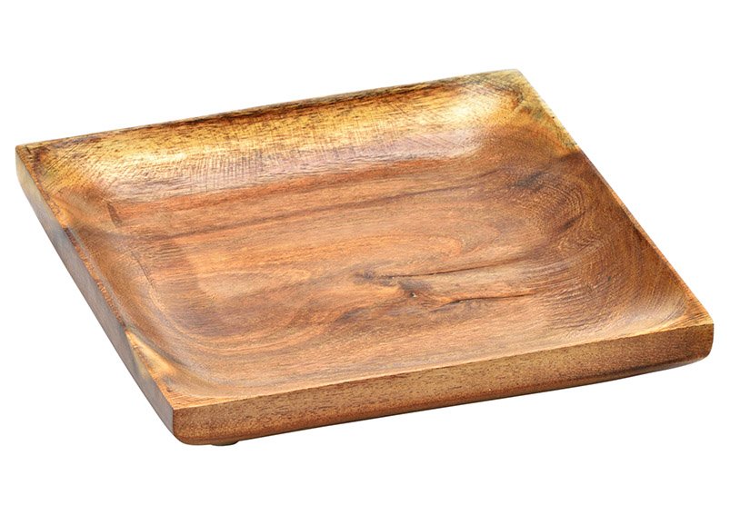 Acacia wood bowl natural (W/H/D) 15x2x15cm