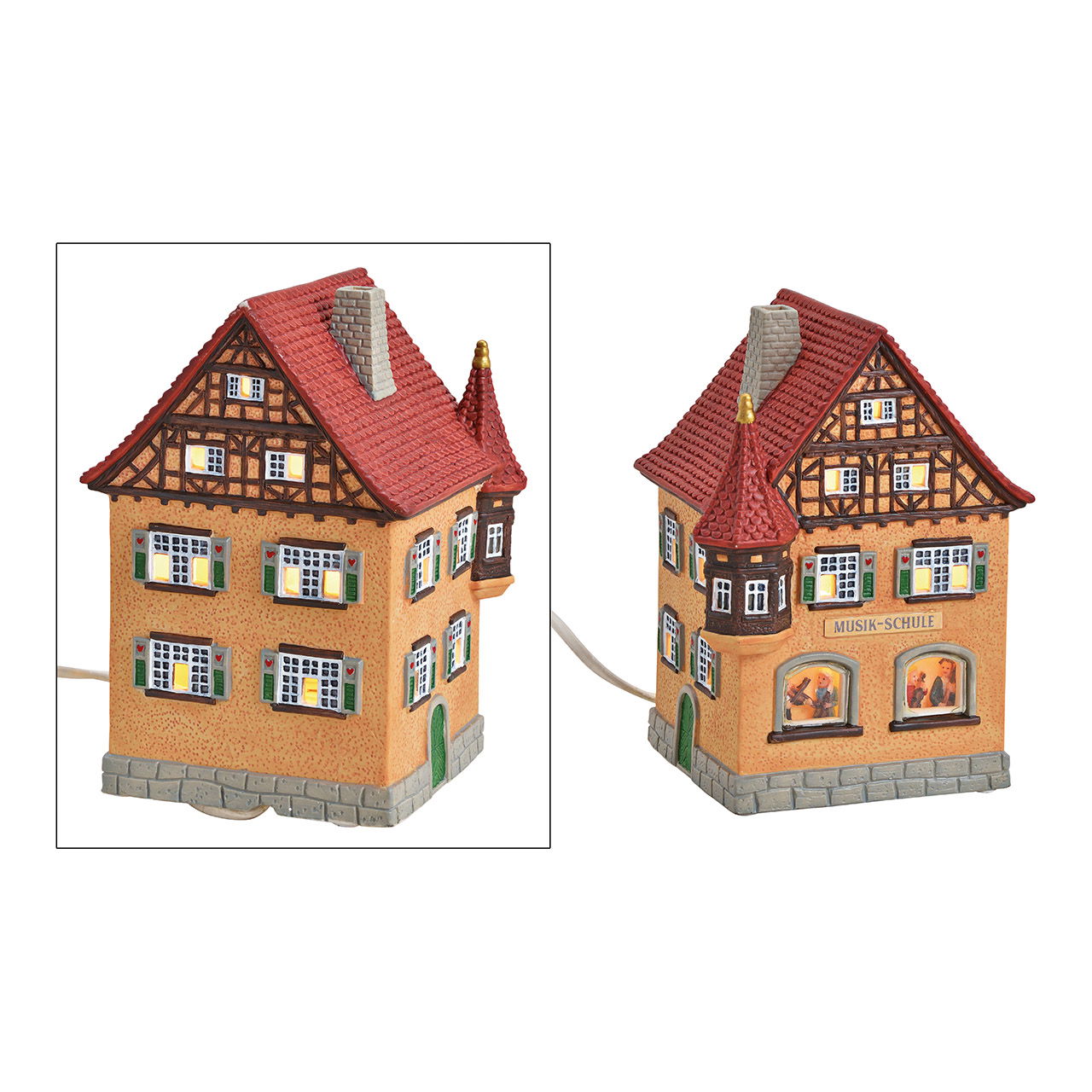 Luce casa scuola di musica a Bergisch Gladbach di porcellana Colorato (W/H/D) 13x17x12cm