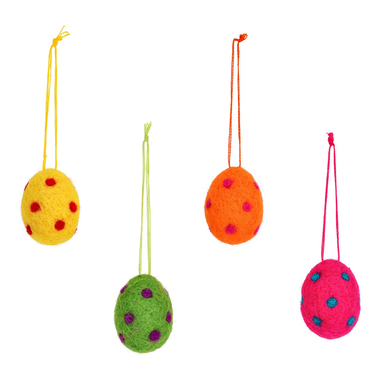 Hanger Easter egg made of textile, 4-fold, colorful (W/H/D) 3x4x3cm