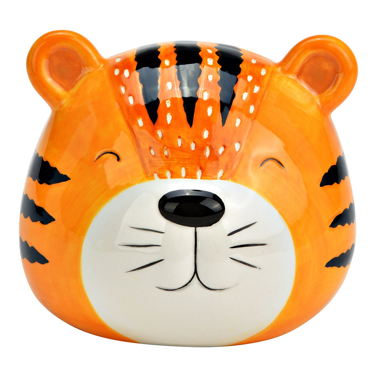 Tirelire Tigre en céramique, orange (L/H/P) 13x13x11cm