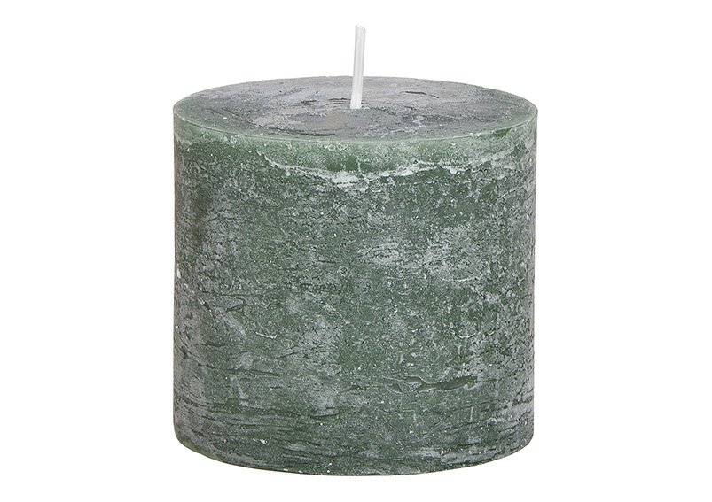 Candle 10x9x10cm made of wax green