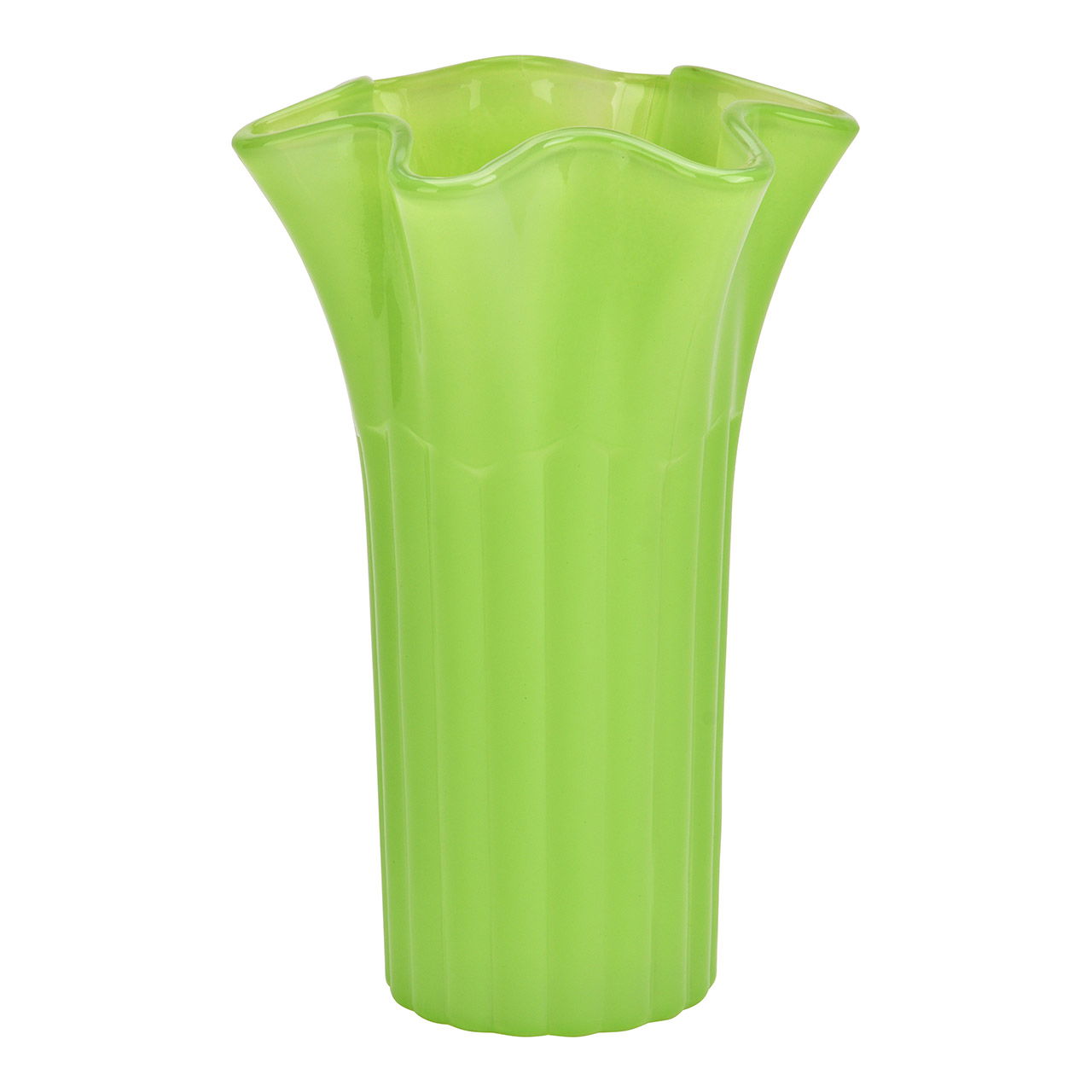 Vase aus Glas, Grün (B/H/T) 16x25x16cm Krug, Töpferei, Vase, Kanne