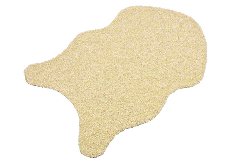 Pelliccia sintetica in poliestere beige (L/A) 90x60cm Pelliccia sintetica in poliestere beige (L/A) 90x60cm