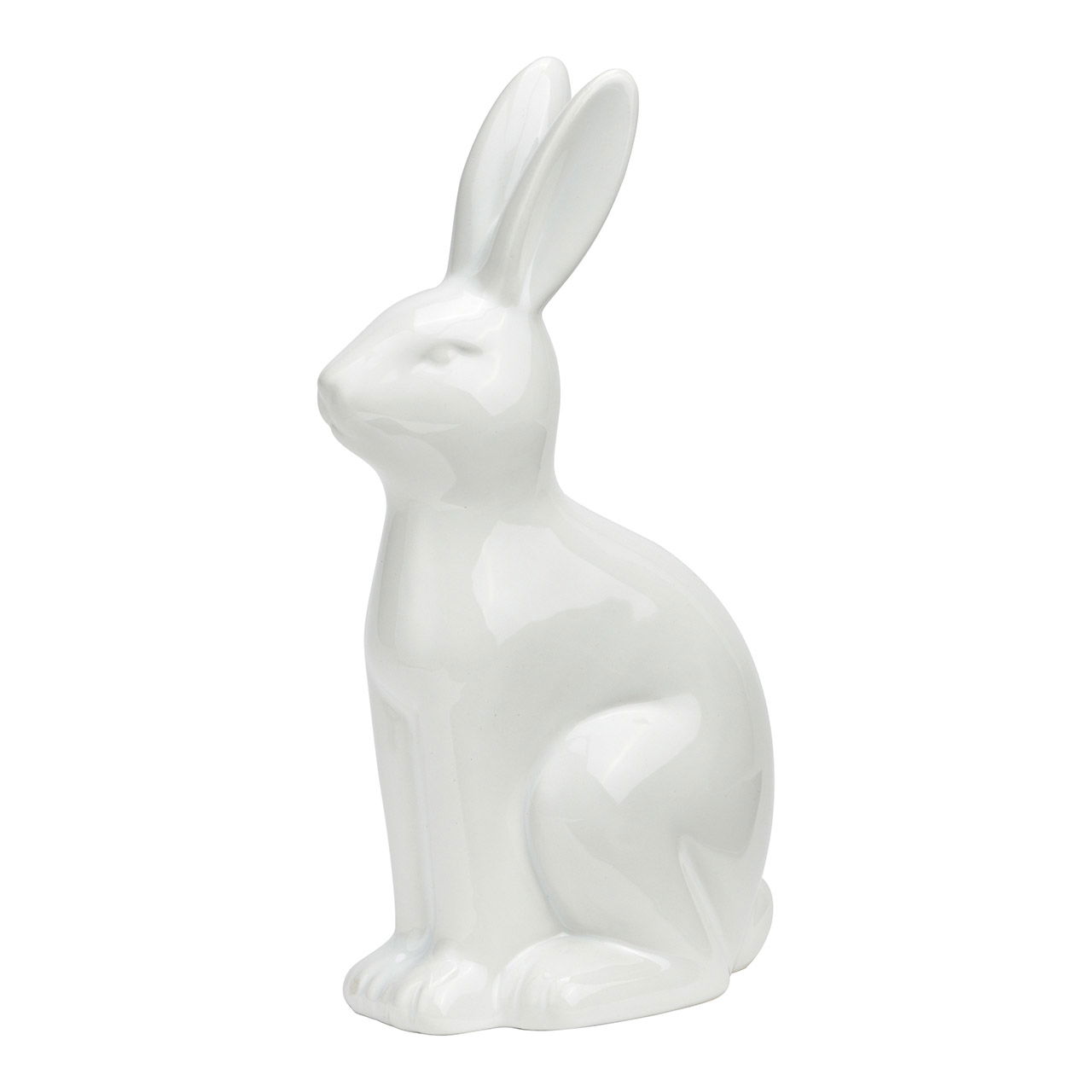 Hase aus Keramik weiß (B/H/T) 13x25x8cm Hase aus Keramik weiß (B/H/T) 13x25x8cm
