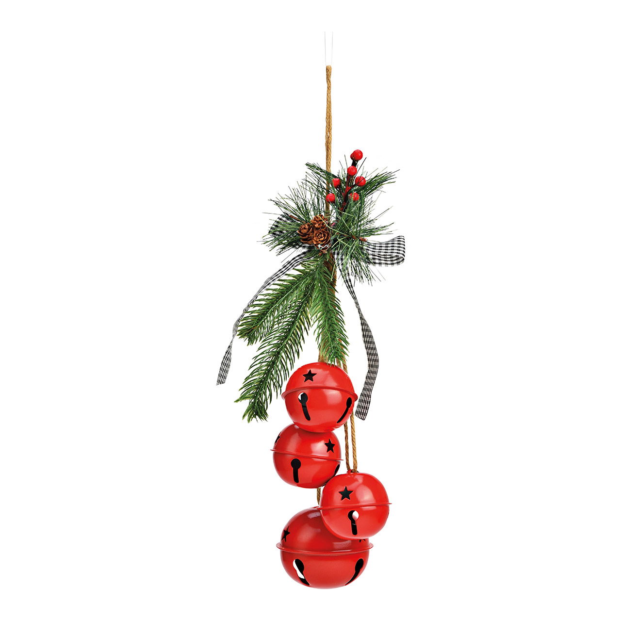 Hangerbel van metaal rood (B/H/D) 10x30x8cm