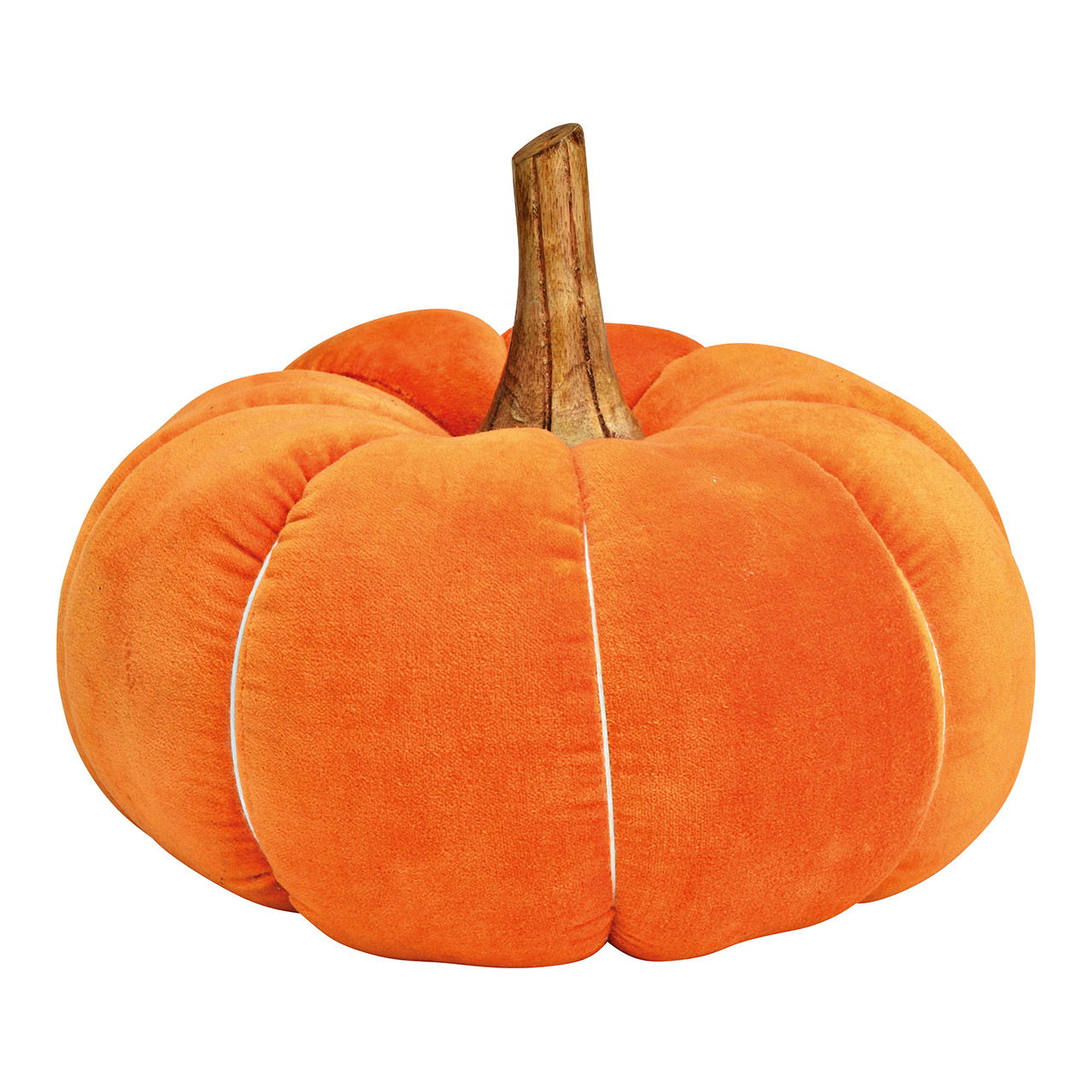 Kürbis aus Textil/Mangoholz, Orange/Braun (B/H/T) 25x21x25cm Kürbis aus Textil/Mangoholz, Orange/Braun (B/H/T) 25x21x25cm