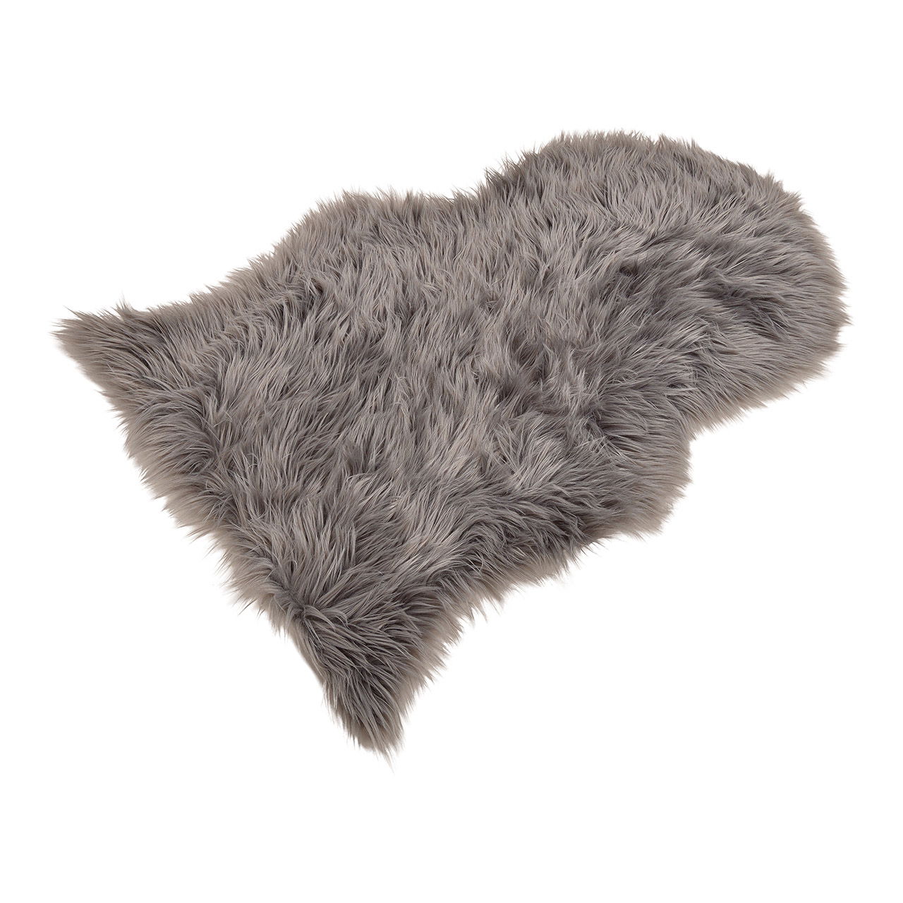 Fake sheepskin, grey (b/h) 90x60cm