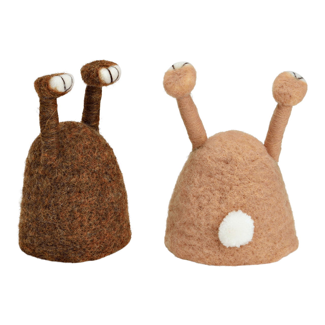 Felt egg warmer, 2-fold, beige/brown (W/H/D) 8x12x8cm Spielzeug, Plüsch