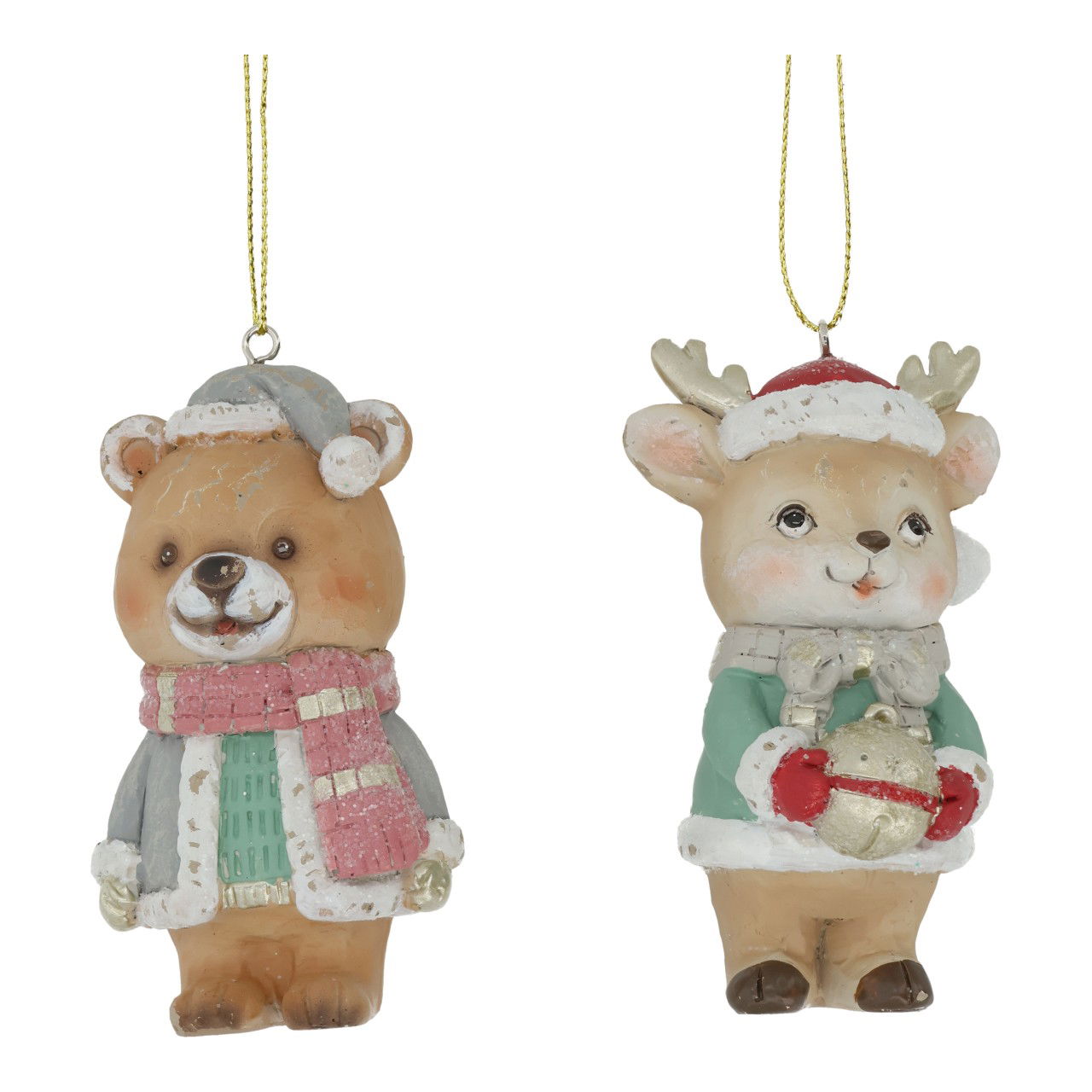 Percha oso/ciervo de polietileno beige 2 surtidos (A/A/P) 5x10x4cm Zubehor