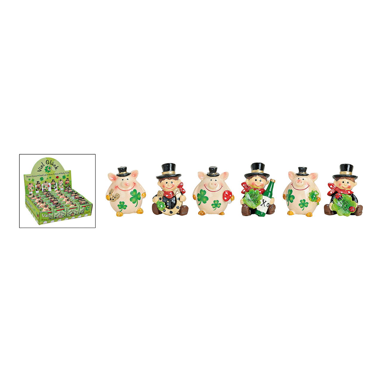 Porte-bonheur en poly, 6 coloris assortis (L/H/P) 3x4x2 cm Porte-bonheur en poly, 6 coloris assortis (L/H/P) 3x4x2 cm