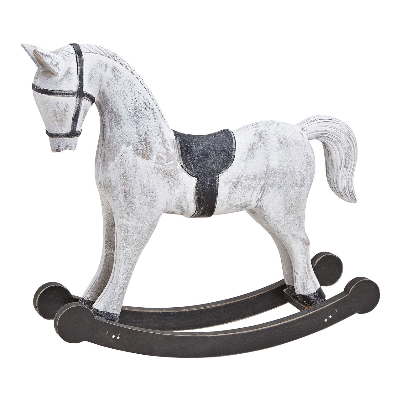 Hobbelpaard van MDF wit (B/H/D) 49x40x12cm Hobbelpaard van MDF wit (B/H/D) 49x40x12cm